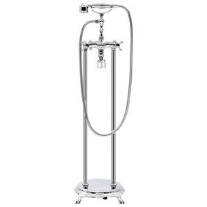 vidaXL Freestanding Bathtub Faucet Stainless Steel 99.5 cm Silver