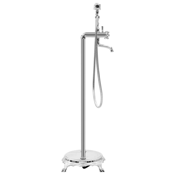 vidaXL Freestanding Bathtub Faucet Stainless Steel 99.5 cm Silver