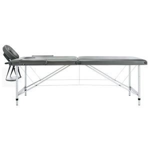 vidaXL 2-Zone Massage Table Aluminum Frame Anthracite 186x68 cm