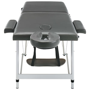 vidaXL 2-Zone Massage Table Aluminum Frame Anthracite 186x68 cm