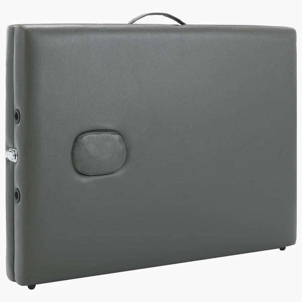 vidaXL 2-Zone Massage Table Aluminum Frame Anthracite 186x68 cm