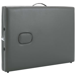 vidaXL 3-Zone Massage Table with Aluminum Frame Anthracite 186x68 cm