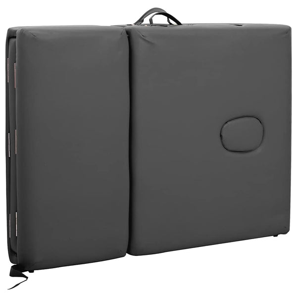 vidaXL 4-Zone Massage Table with Aluminum Frame Anthracite 186x68 cm