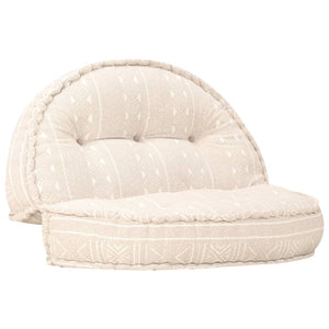 vidaXL Pouf 100x20 cm Beige Fabric