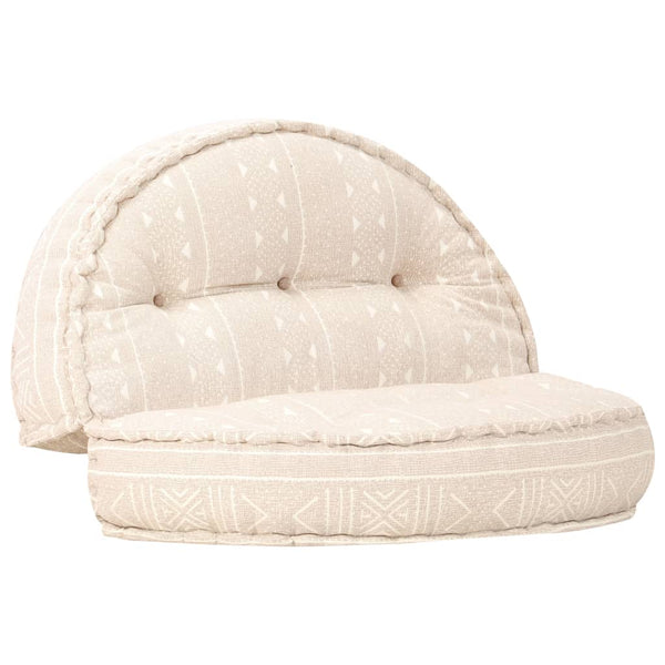 vidaXL Pouf 100x20 cm Beige Fabric