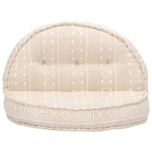vidaXL Pouf 100x20 cm Beige Fabric