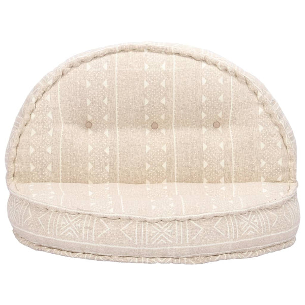 vidaXL Pouf 100x20 cm Beige Fabric
