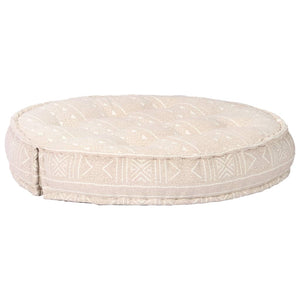 vidaXL Pouf 100x20 cm Beige Fabric