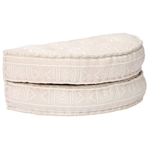 vidaXL Pouf 100x20 cm Beige Fabric