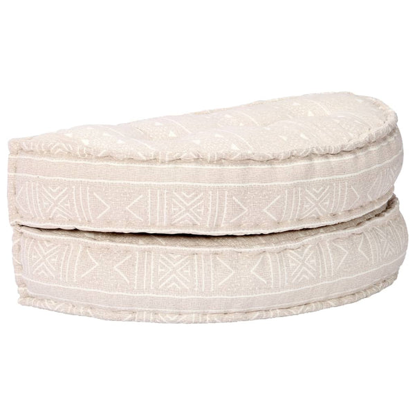 vidaXL Pouf 100x20 cm Beige Fabric