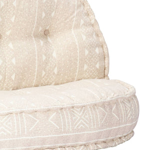 vidaXL Pouf 100x20 cm Beige Fabric
