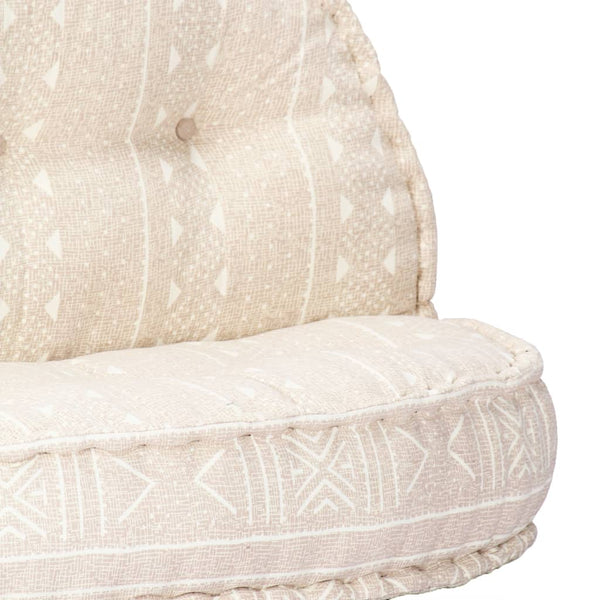 vidaXL Pouf 100x20 cm Beige Fabric