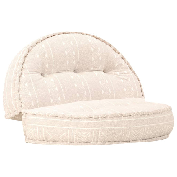 vidaXL Pouf 100x20 cm Beige Fabric
