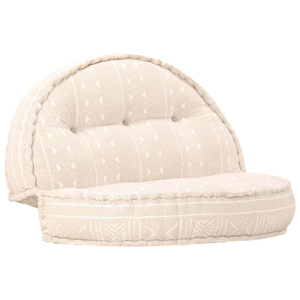 vidaXL Pouf 100x20 cm Beige Fabric