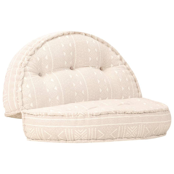 vidaXL Pouf 100x20 cm Beige Fabric