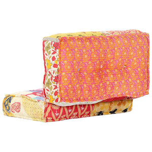 vidaXL Pouf 100x100x20 cm Patchwork Fabric