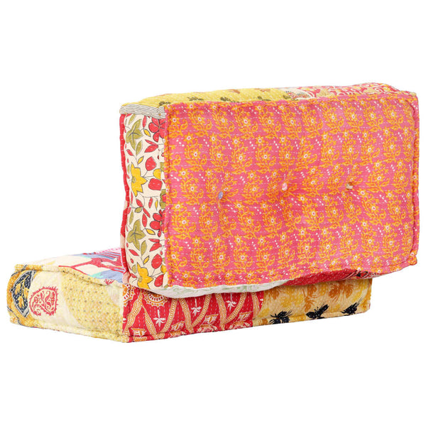 vidaXL Pouf 100x100x20 cm Patchwork Fabric