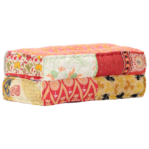 vidaXL Pouf 100x100x20 cm Patchwork Fabric