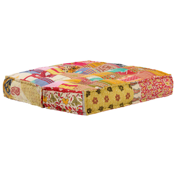 vidaXL Pouf 100x100x20 cm Patchwork Fabric