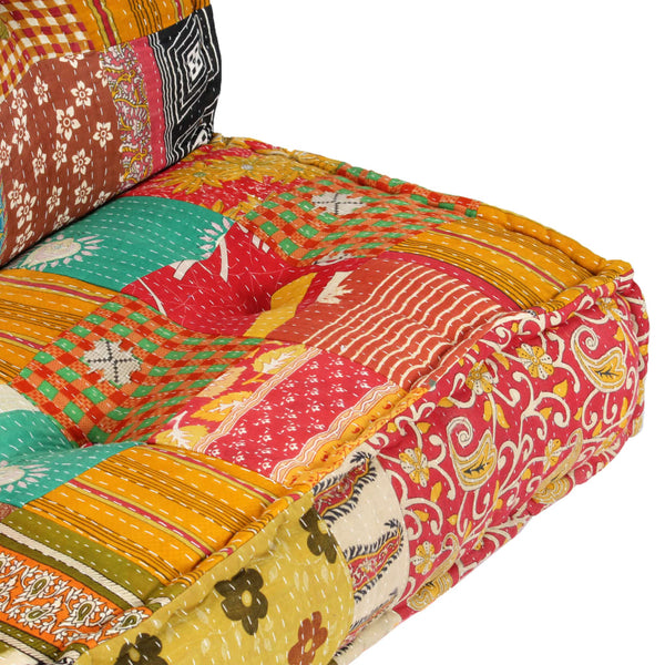 vidaXL Pouf 100x100x20 cm Patchwork Fabric