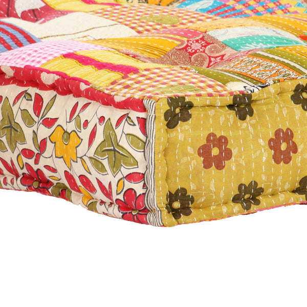 vidaXL Pouf 100x100x20 cm Patchwork Fabric