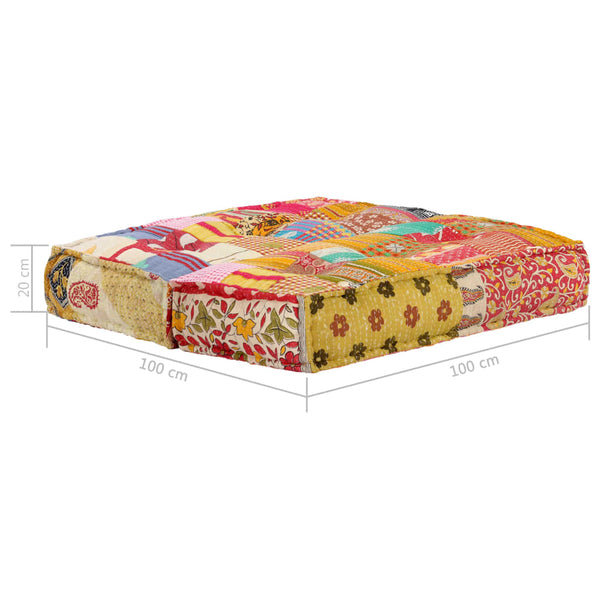 vidaXL Pouf 100x100x20 cm Patchwork Fabric