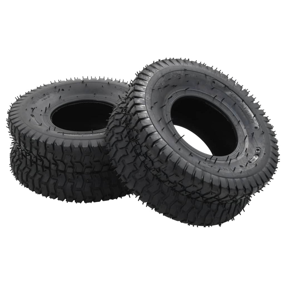 vidaXL 4-piece Wheelbarrow Tyre and Inner Tube Set 15x6.00-6 4PR Rubber