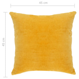 vidaXL Cotton Velvet Cushion 2 pcs. 45×45 cm Yellow