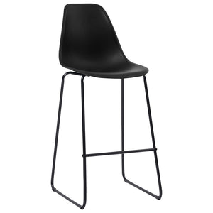 vidaXL Bar Stools 2 pcs Black Plastic