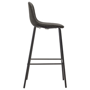 vidaXL Bar Stools 2 pcs. Dark Grey Fabric