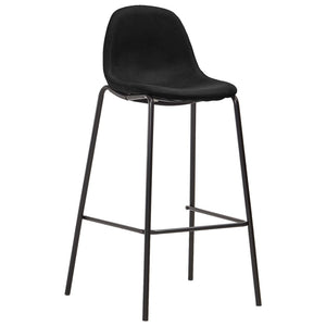 vidaXL Bar Stools 2 pcs Black Fabric