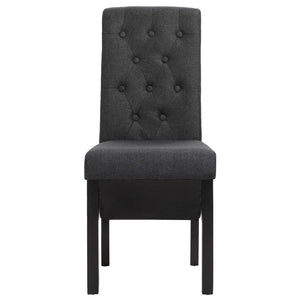 vidaXL Dining Chairs 6 pcs Dark Grey Fabric