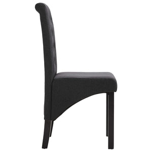 vidaXL Dining Chairs 6 pcs Dark Grey Fabric