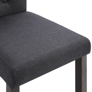 vidaXL Dining Chairs 6 pcs Dark Grey Fabric