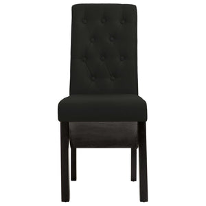 vidaXL Dining Chairs 4 pcs Black Fabric