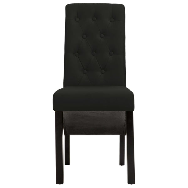 vidaXL Dining Chairs 4 pcs Black Fabric