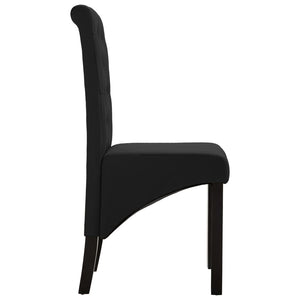 vidaXL Dining Chairs 4 pcs Black Fabric