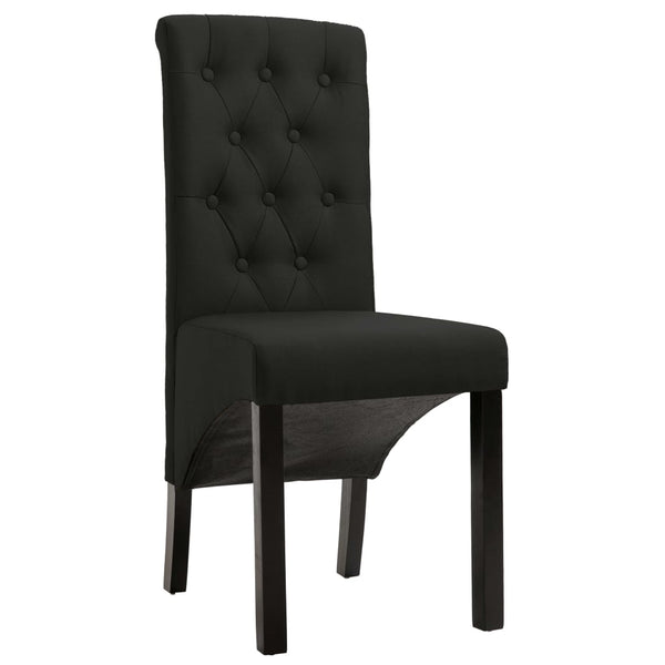 vidaXL Dining Chairs 6 pcs Black Fabric