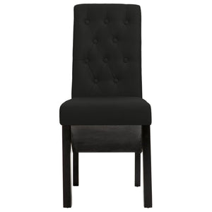 vidaXL Dining Chairs 6 pcs Black Fabric