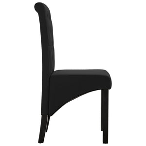 vidaXL Dining Chairs 6 pcs Black Fabric