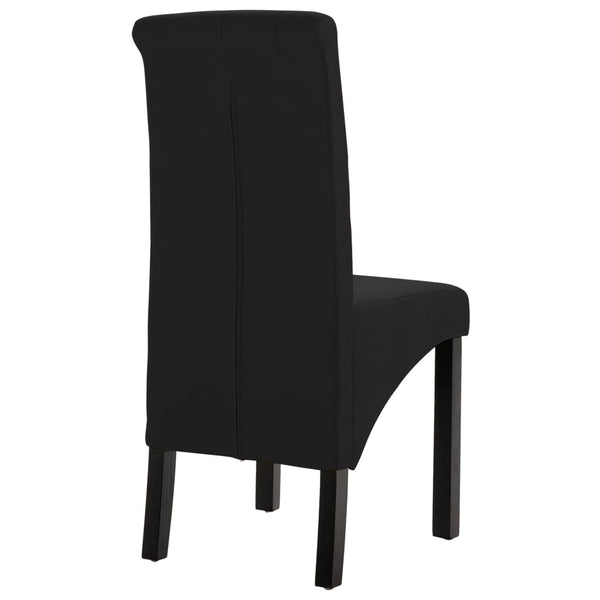 vidaXL Dining Chairs 6 pcs Black Fabric