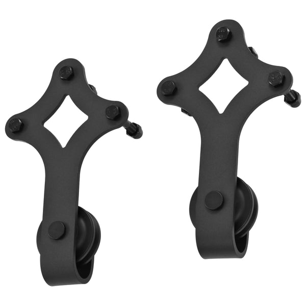 vidaXL Sliding Door Hardware Kit SKIEN 200 cm Steel Black