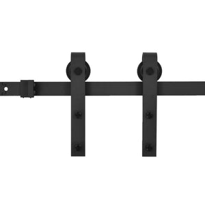vidaXL Sliding Door Hardware Kit SKIEN 200 cm Steel Black