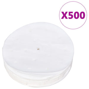 vidaXL Hamburger Press with 500 Wax Papers Aluminum 10 cm