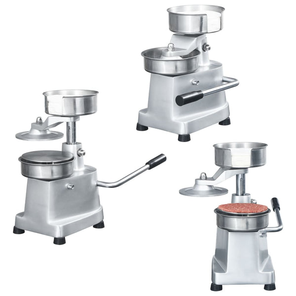 vidaXL Hamburger Press with 500 Wax Papers Aluminum 10 cm