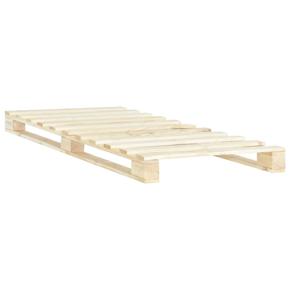 vidaXL Solid Pine Pallet Bed 90x200 cm