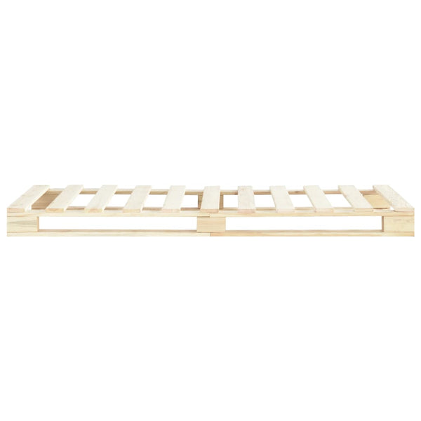 vidaXL Solid Pine Pallet Bed 90x200 cm