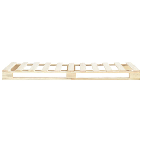 vidaXL Solid Pine Pallet Bed 100x200 cm