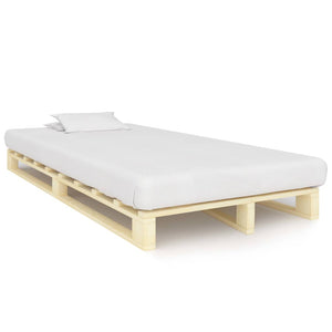vidaXL Pine Solid Wood Pallet Bed 120x200 cm