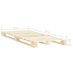 vidaXL Pine Solid Wood Pallet Bed 120x200 cm